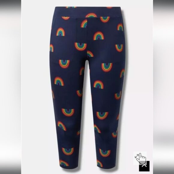 Torrid rainbow Pocket Premium Leggings Blue 2x New! - Picture 1 of 11